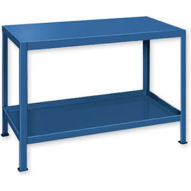 Pucel&#153; Stationary Machine Table W/ 2 Shelves 36""W x 24""D Blue