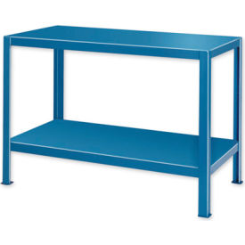 Pucel&#153; Stationary Machine Table W/ 2 Shelves 48""W x 28""D Blue