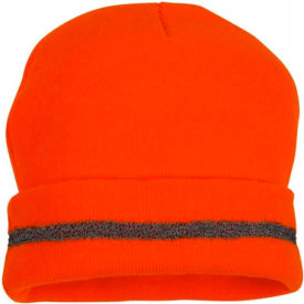 Pyramex&#174; RH1 Knit Cap with Reflective Strip One Size Hi-Vis Orange
