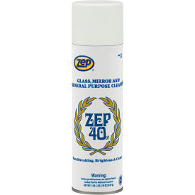 Zep 40 Glass Mirror & General Purpose Cleaner 20 oz. Aerosol Can 12 Cans/Case
