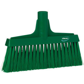 Vikan 31042 10"" Upright Broom- Soft/Stiff Green