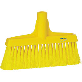 Vikan 31046 10"" Upright Broom- Soft/Stiff Yellow