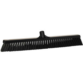 Vikan 31999 24"" Small Particle Push Broom- Soft Black