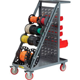 Little Giant&#174; RT4-5TL-LP Wire Reel Cart Louvered Panel Back Non-Marking Polyurethane Wheels