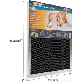 Air-Care Permanent Washable Electrostatic Air Filter 18 x 20 x 1"" MERV 8