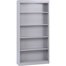 Sandusky&#174; Elite Bookcase Assembled 36""W x 12""D x 72""H Dove Gray