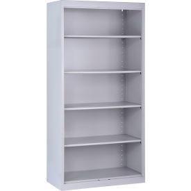 Sandusky&#174; Elite Bookcase Assembled 36""W x 18""D x 72""H Dove Gray