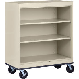 Sandusky&#174; Elite Mobile Bookcase Assembled 36""W x 18""D x 42""H Putty