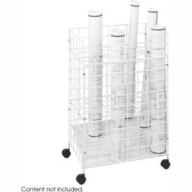 Safco&#174; Wire File Roll Storage with 24 Compartment 21""W White