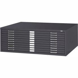 Safco&#174; 10 Drawer Blueprint Flat File Cabinet 46-1/2W Black