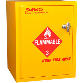 6 Gallon Bench Flammable Cabinet Self-Closing Plywood 16-3/4""W x 15-3/4""D x 21-1/4""H