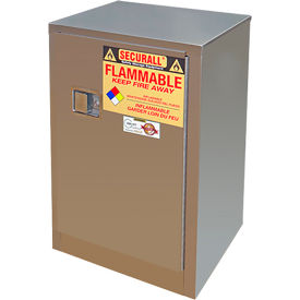 Securall&#174; 12-Gallon Self-Close Door Flammable Cabinet Stainless Steel
