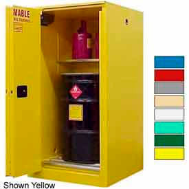 Securall&#174; Flammable Drum Cabinet w/ Rollers & Doors 65 Gal. Cap. 34""W x 34""D x 65""H Blue