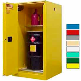 Securall&#174; Flammable Drum Cabinet w/ Rollers & Doors 75 Gal. Cap. 43""W x 31""D x 65""H Yellow