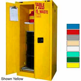 Securall&#174; Hazardous Waste Drum Cabinet w/ Rollers 60 Gal. Cap. 31""W x 31""D x 67""H Gray