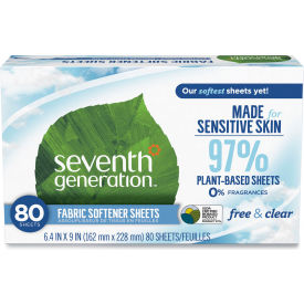 Seventh Generation&#174; Natural Fabric Softener Sheets Unscented 80 Sheets/Box