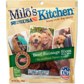 Milo's Kitchen® Homestyle Dog Treats Beef Sausage Slices w/ Rice 10 oz. Pouch 5 Pouches/Case