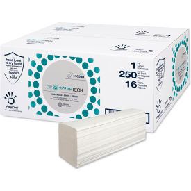 Papernet&#174; DissolveTech Paper Towel 1-Ply 9-1/2""W x 8-1/8""L White 250/Pack 16 Packs/Case