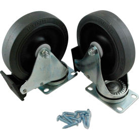 Rubbermaid&#174; 5"" Swivel Plate Caster Kit With Hardware Gray - FG9W71L1GRAY
