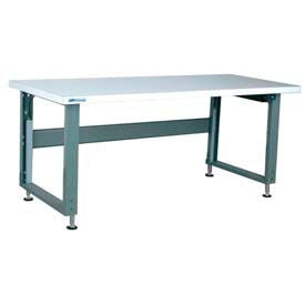 Stackbin 4000 Series Workbench W/ ESD Laminate Top & Power Lift 48""W x 36""D Gray