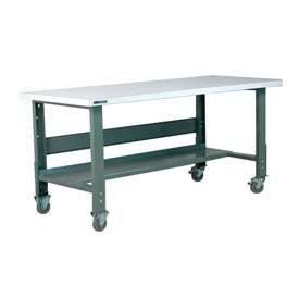 Stackbin Workbench 3512 Series ESD Square Edge 60""W X 30""D Gray
