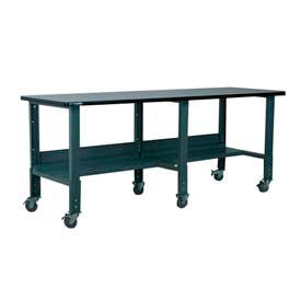 Stackbin 3512 Series Workbench W/ ESD Top & T Molding 96""W x 36""D Gray