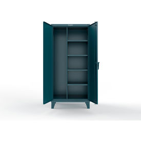 Strong Hold&#174; Extreme Duty Janitorial Cabinet w/ 4 Shelves 36""W x 24""D x 78""H Blue