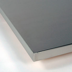Treston Work Surface 16 Ga. Stainless Steel Wrapped Polished Corners 96""W x 36""D x 1-1/2"" Thick