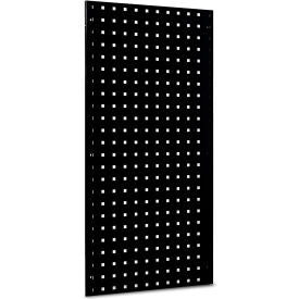 Triton Products 18""W x 36""H Black Epoxy 18 Gauge Steel Square Hole Pegboards w/ Mounting Hardware