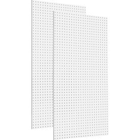 Triton Products High Density Fiberboard Pegboards 24"" x 48"" x 1/4"" White Set of 2