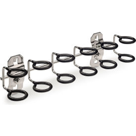 Triton Products 9""W w/ 3/4"" I.D. Vinyl Dipped SS MultiRing Tool Holder for Stainless Steel LocBoard