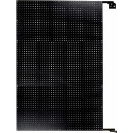 Triton Products&#174; Double-Sided Swing Panel HDF Pegboard 48""W x 1-1/2""D x 72""H Black