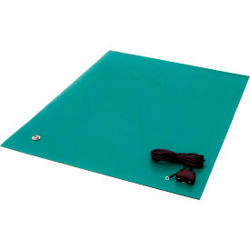 Transforming Tech MT4500 Series ESD Rubber Matting 0.080"" Thick 24""x72"" Green