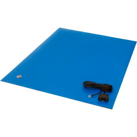 Transforming Tech MT4500 Series ESD Rubber Matting 0.080"" Thick 3'x6' Royal Blue