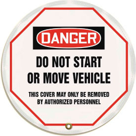 Accuform KDD814 Stopout&#174; Steering Wheel Message Cover Vinyl 16"" Diameter