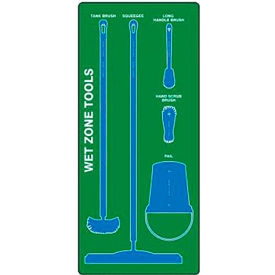 Accuform Signs Wet Zone Store-Board&#153; Accu-Shield FB-X Green on Blue