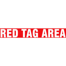 Accuform PTP183 Floor Stripe&#8482; - Red Tag Area - 3"" x 12""