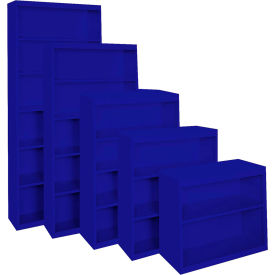 Steel Cabinets USA All-Welded Bookcase 36""Wx18""Dx30""H Blue