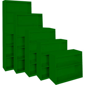 Steel Cabinets USA All-Welded Bookcase 36""Wx18""Dx42""H Leaf Green