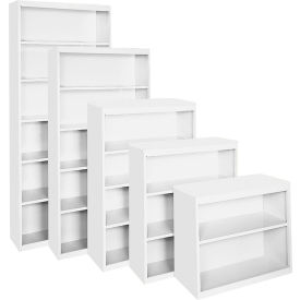 Steel Cabinets USA All-Welded Bookcase 36""Wx13""Dx52""H White