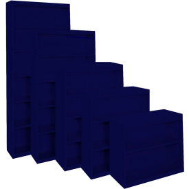 Steel Cabinets USA All-Welded Bookcase 36""Wx13""Dx84""H Navy