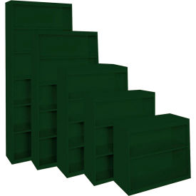 Steel Cabinets USA All-Welded Bookcase 36""Wx18""Dx84""H Hunter Green