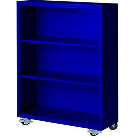Steel Cabinets USA Bookcase Assembled 36W x 18D x 45H Blue