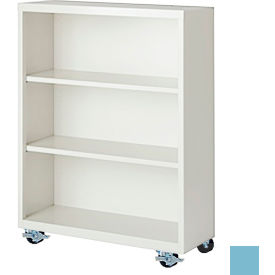 Steel Cabinets USA Bookcase Assembled 36W x 18D x 45H Denim Blue