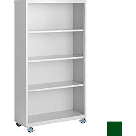 Steel Cabinets USA Bookcase Assembled 36W x 18D x 55H Leaf Green