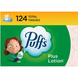 Puffs&#174; Plus Lotion Facial Tissue 2-Ply White 124 Sheets/Box 24 Boxes/Carton