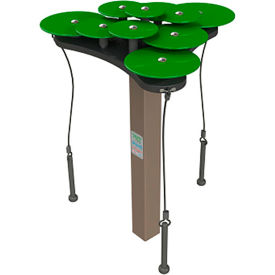 Freenotes Lilypad Cymbals with Recycled Inground Mount Kit Green