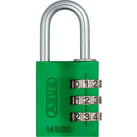 ABUS Anodized Aluminum Resettable 3-Dial Combination Lock 145/30 C - Green