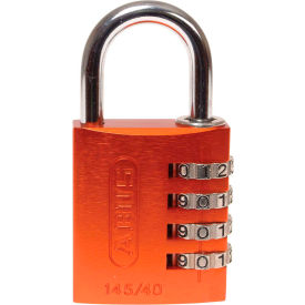 ABUS Anodized Aluminum Resettable 3-Dial Combination Lock 145/40 C - Orange