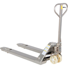 Vestil&#153; Pallet Truck 304 Stainless Steel Frame 5500 lb. Capacity 27""W x 48""L Forks